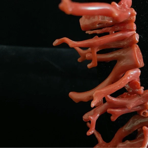 Genuine Mediterranean Red Coral Branch Necklace